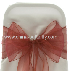 Organza chair sashes/ wedding decoration/Chair bowes/Chair covers