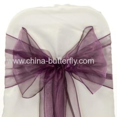 Organza chair sashes/ wedding decoration/Chair bowes/Chair covers