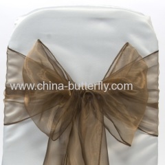 Organza chair sashes/ wedding decoration/Chair bowes/Chair covers