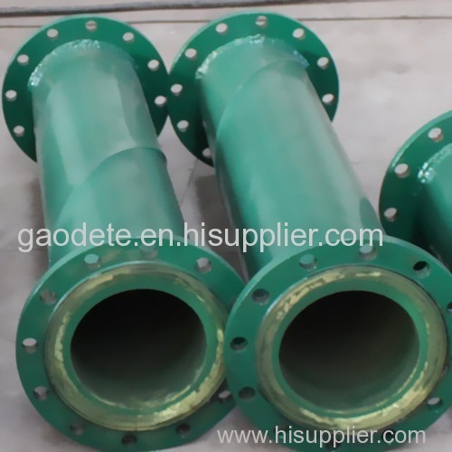 Large diameter steel liner wear-resistant polyurethane pipe (straight), steel-lined polyurethane dual anti-pipeline