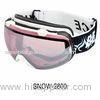 Tpu Flexible Frame White And Pink Cool Snowboard Ski Goggles With Anti Fog Dual Lens