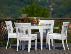 Outdoor garden rattan dining set round tale sets