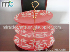 2 layers cake tempered glass plates