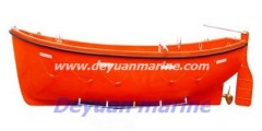 Open type free fall life boat