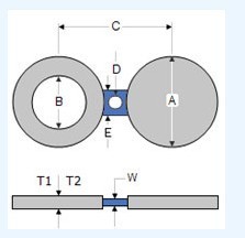 ANSI B16.5 Carbon steel forged Spectacle flange