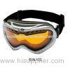 White Double-Layer Snow Ski Goggles Adult Flat Light Goggles With Flexible Polyurethane Frame