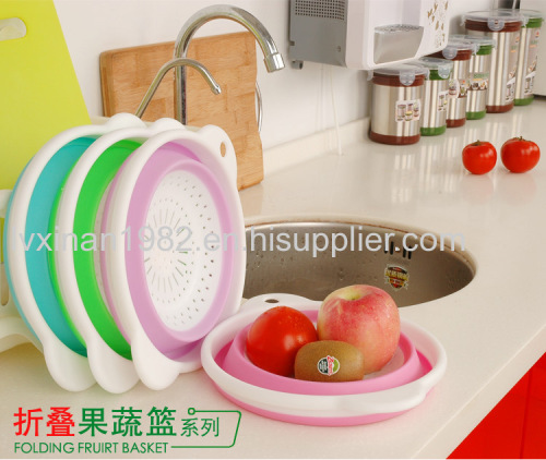 Collapsible basket PP TPR material fruit baskets storage basket tray