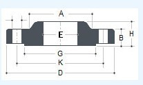 raised face slip-on welding flange