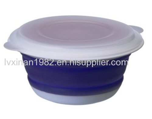 Huge Volume Collapsible bowl with silicone lid foldable basket