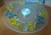 Lazy susan cake tempered glass plates