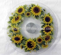 Lazy susan cake tempered glass plates