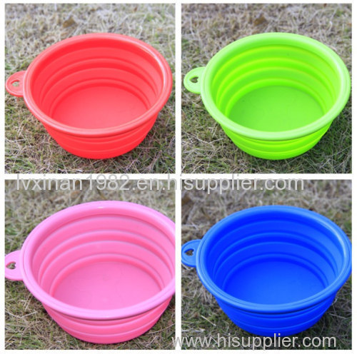 silicone foldable portable PET bowl dog basin tub collpasible pet supplies