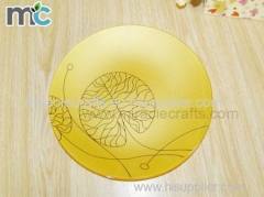 Tempered round glass plates