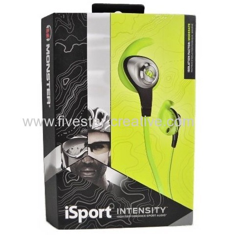Monster-iSport Intensity Earbud Headphones with ControlTalk for iPod iPhone iPad Green