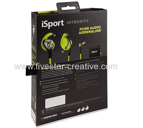 Monster-iSport Intensity Earbud Headphones with ControlTalk for iPod iPhone iPad Green