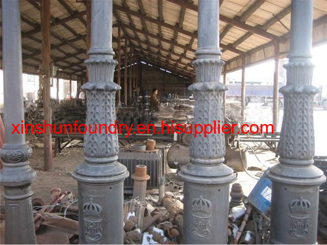 4.15m cast iron lamp pole for outdoor courtyard seaside