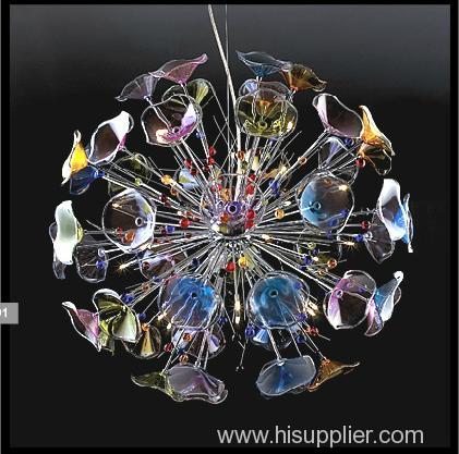 Italian Modern Stained Glass Round Pendant Lamps chandeliers decorative lights lighting Fixtures