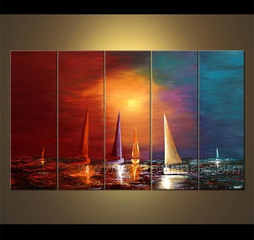 100% Hand-painted Modern Canvas Art Oil Painting Home Decoration (LA5-077)