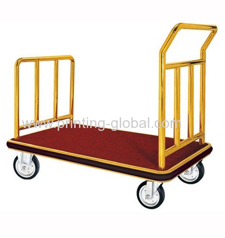 Hot stamping foil for hotel luggage cart/wooden hotel luggage trolley/metal hotel luggage cart