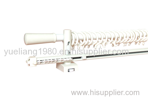 White Double Curtain Rods