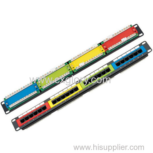 Patch Panel 24 Port Color Cat.5e Patch Panel 110 IDC