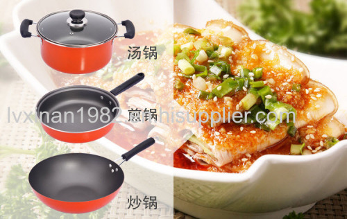 Non-stick frying pan stockpot manufacturers supply kitchen Wok Gift Set