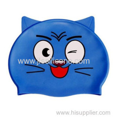 Various Animal-shaped silicone swim caps for adults and kids