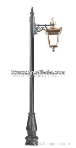 OEM offer sanding outdoor cast iron lamp post with black painting