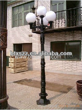 cast ductile iron four-head lamp post