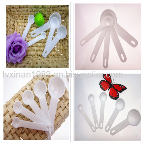 5 sets plastic useful measuring spoon brand new spoon sets with a scale 