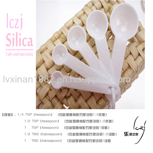 5 sets plastic useful measuring spoon brand new spoon sets with a scale 