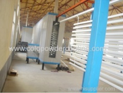 Horizontal aluminium profiles powder coating line