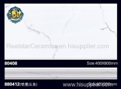 5D Ink-Jet Print Marble Looked Ceramic Wall Tile 400X800