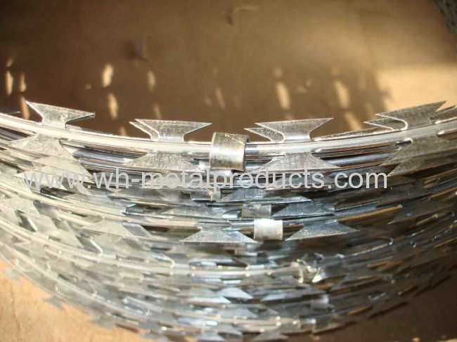 galvanized razor wire fence