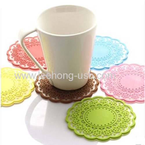 silicone durable non slip silicone cup coaster