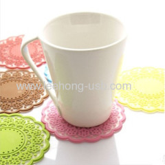 durable anti slip silicone cup coaster