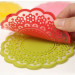 silicone durable non slip silicone cup coaster