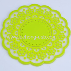 durable anti slip silicone cup coaster