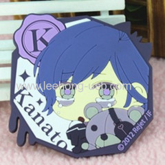 Anime modelling non slip rubber coaster