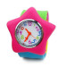 Colorful design Silicone Slap Watch with Star Shaped Design for Woman and Kids