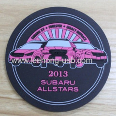 silicone anti slip cup coaster with car design