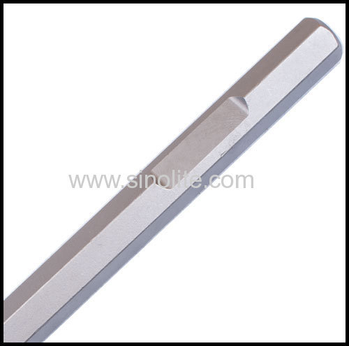 1 1/8 Hex Flat Chisel used with 1 1/8 Hex Demolition Hammers