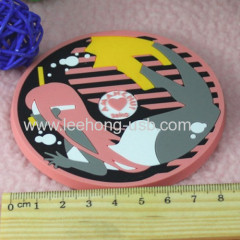 high quality soft pvc anti slip cup coaster for promotion gifts
