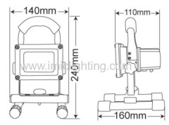 5W rechargeable LED projector with bracket