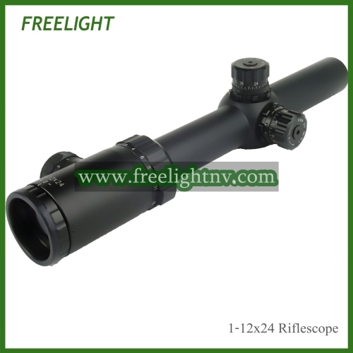 1-12x24mm Long Range Tactical Riflescope - Waterproof Hunting Scope