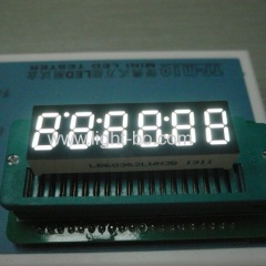6 digit white led display; 6 digit 0.36" white 7 segment led display