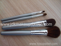 4pcs cosmetic brushes set with white cosmetic bag