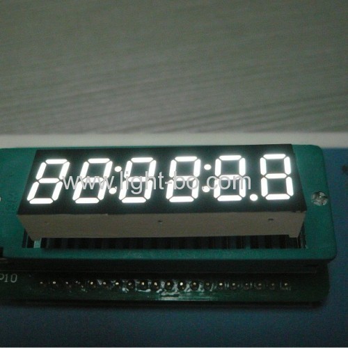 Ultra bright blue 0.36 inch 6 digit common anode seven segment led display