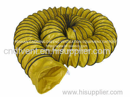 300mm Yellow ventilation suction flexible spiral ducts