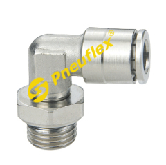 BPL Male Swivel Elbow Nickel Plated Brass Push in Fitting